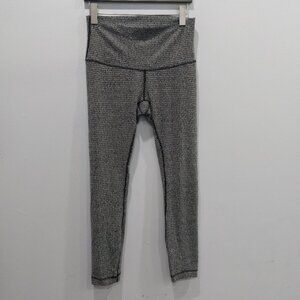 Lululemon Wunder Under Pant (Hi-Rise) Teeny Tooth White Black